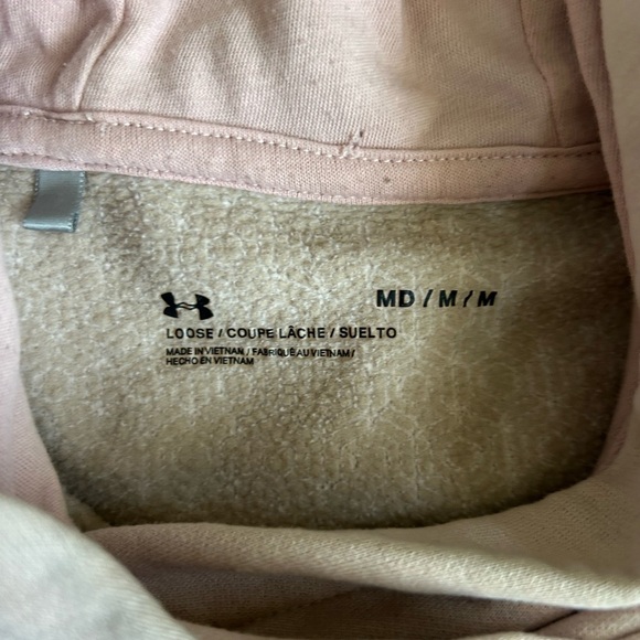 Under Armour Women’s Hoodie in Dusty Rose and Black Size Medium - Picture 5 of 7
